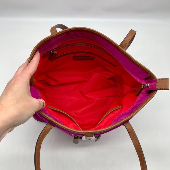 Michael Kors Purple Nylon & Leather Pocket Tote - Picture 10 of 10
